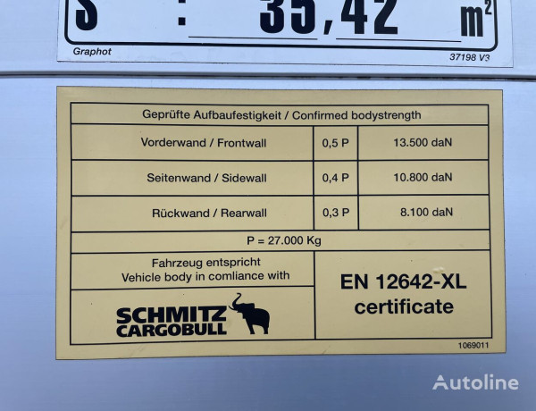 Naczepa firanka Schmitz Cargobull STANDARD 2 OSIE PODNOSZONE